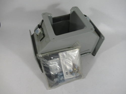 Hammond 1485CTQ Steel Grey 4x4" Tee Wireway Fitting w/1485CH Kit NOP