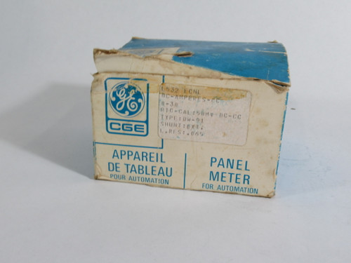 General Electric 250-200-NLNL Panel Meter 0-30 DC Amperes NEW