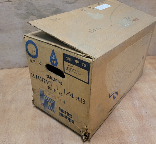 Burks Pump 1-1/4" Pump C/W 1HP 3450RPM 200-230V J56Z 3Ph 3.2-3.2A 60Hz NEW
