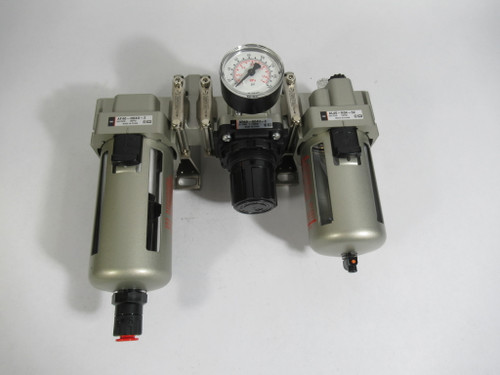 SMC AC40-N04DG-T-3Z Combo Unit Filter, Lubricator & Regulator w/Gauge NOP
