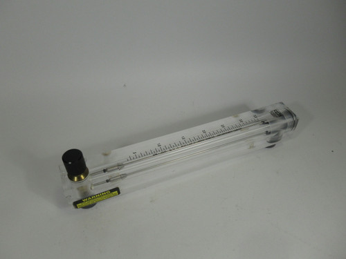King 75302117C04 Acrylic Flow Meter 3.5GPM 10" Scale *Chipped Corners* NOP