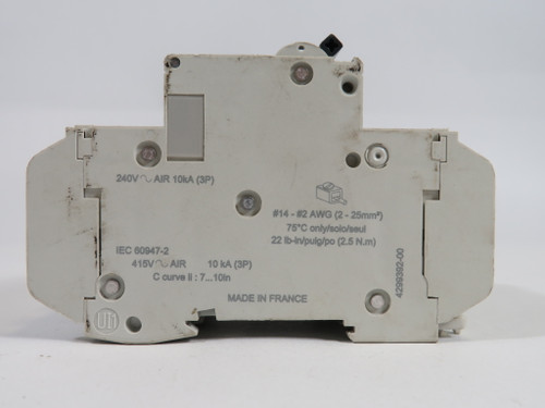 Schneider Electric 60180 Circuit Breaker 20A 240VAC 3-Pole USED