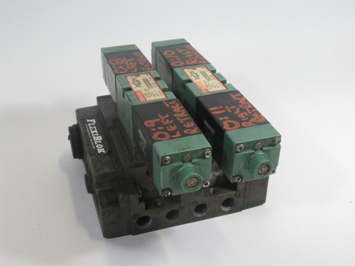 Numatics 152SS600M000061 Manifold Assy C/W 2 Valves *Missing Screw* USED