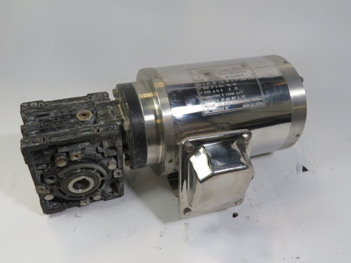 Lafert 0.37kW 1/2HP 1745Rpm 333/575V LA71S4 TENV C/W Gear Reducer 40:1 USED