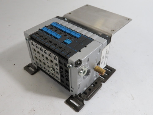 Festo CPV10-GE-FB-8 6-Port Valve Manifold Assembly W/ (161415) Valves USED