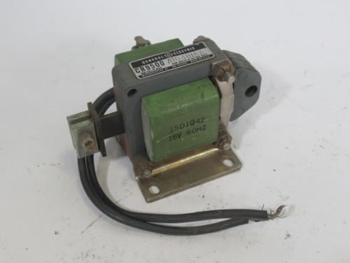 General Electric CR9500A103B16A Old Style Solenoid Coil 16V 60Hz USED