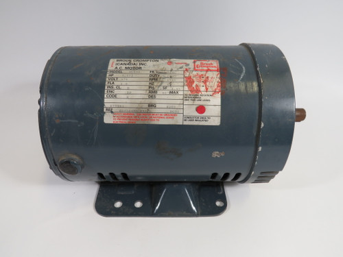 Brook Crompton GC446 1-1/2Hp 1725RPM 575V 1.8A 3Ph 60Hz USED