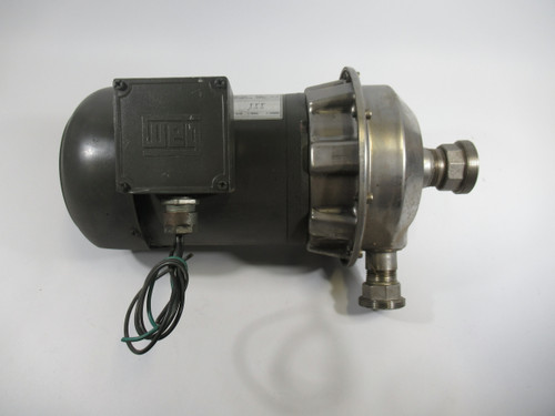 Weg 1.0HP 3450RPM 575V B56J TEFC 3Ph 1.15A 60Hz w/ Pump 1-1/2" Out 1" In USED