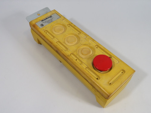 Woodhead 4023ES 3-Button Push Button Station w/ E-Stop 1NO 1NC 250V USED