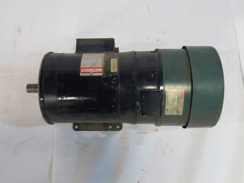 Leeson 3Hp 1740Rpm 575V E182 TE 3Ph Electric Motor W/ Brake  USED