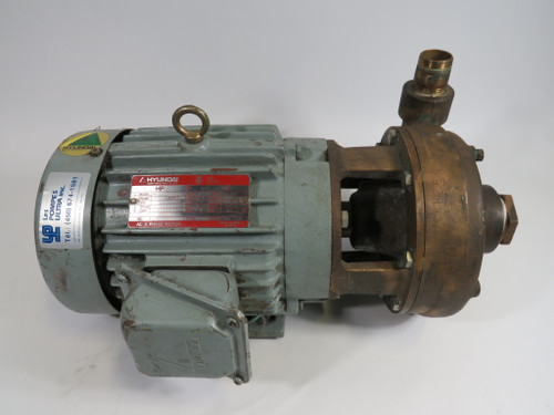 Generic 16543 Centrifugal Pump C/W Hyundai AC Motor 2HP 3450RPM SHELF WEAR USED