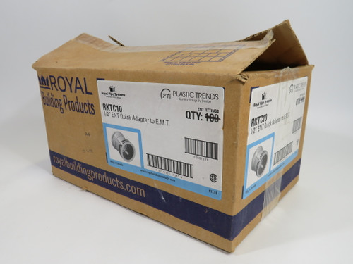 Royal RKTC10 ENT to EMT Set Screw Adapter 1/2" Lot of 62 SHELF WEAR NEW