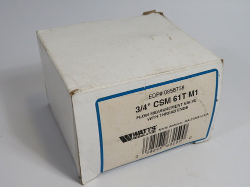 Watts 0856738 CSM-61T-M1 Flow Measurement Valve 3/4" Bronze SHELF WEAR ! NEW !