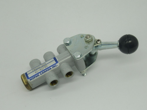 Nopak 7N502-204 Heavy-Duty In-Line Solenoid Valve 5Port 1/4"NPT 150psi 10W USED