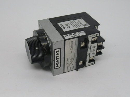 Agastat 7022SH Timing Relay 3-30min 250VDC Coil 10A SHELF WEAR USED