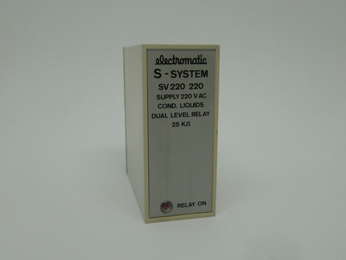 Electromatic SV220-220 S-System Dual Level Relay 220VAC 25kOhm USED