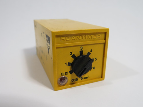 Electromatic B128220-006 Delay Off Scantimer 0.15-6s 220V 8-Pin SHELF WEAR USED