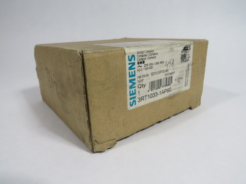 Siemens 3RT1033-1AP60 Contactor 220V@50Hz 240V@60Hz NEW
