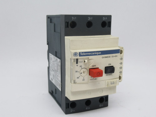 Telemecanique GV3ME40/25-40A Motor Circuit Breaker 3Pole 600VAC 50/60Hz USED