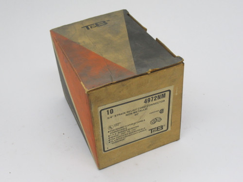 Thomas & Betts 4972NM Strain Relief Cord Connector 3/4" 90Deg LOT OF 7 NEW