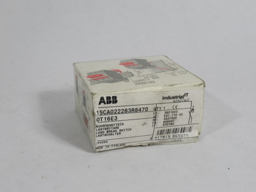 ABB OT16E3 Disconnect Switch 16A 600VAC 3 Pole NEW
