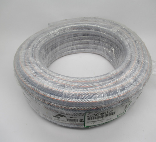 Kuri Tec K3150-08X100 Clear Reinforced PVC Hose 1/2" x 100FT NEW