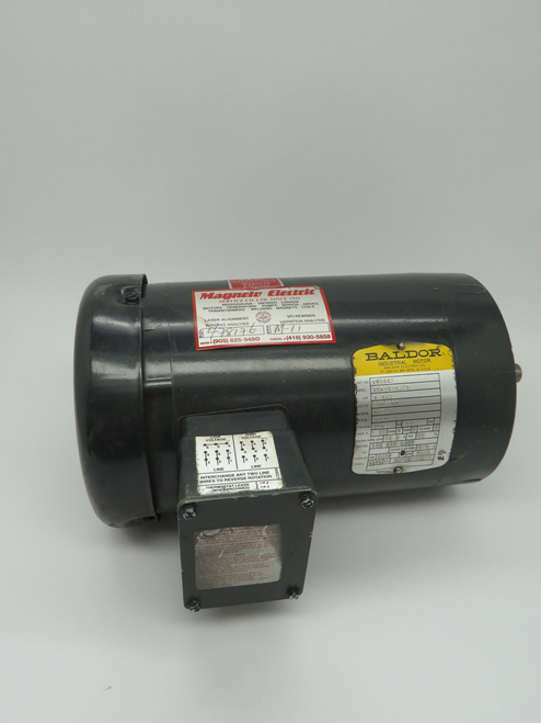 Baldor VM3557 Electric Motor 1-1/2HP 1140RPM 230/460V 3Ph 5/2.5A 60Hz USED