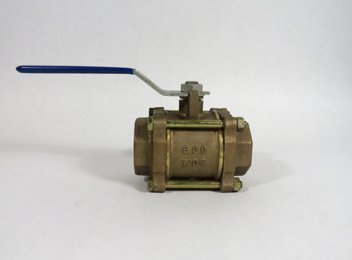 Nibco NJ93H1D Ball Valve 2" 3-Piece Solder End Connections Bronze Female USED
