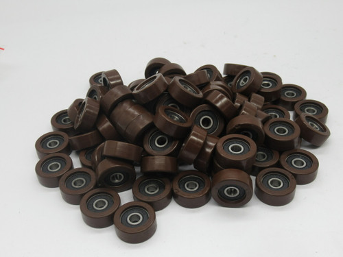 Blickle FPU-25X10/6-6K Glide Roller 98Shore A 1"OD 3/8"W 1/4"B LOT OF 82 NOP