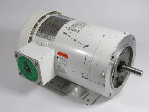 Leeson 1-1/2HP 1.12kW 1750RPM 208-230/460V 56C TEFC 3Ph 60Hz *NO KEY* USED