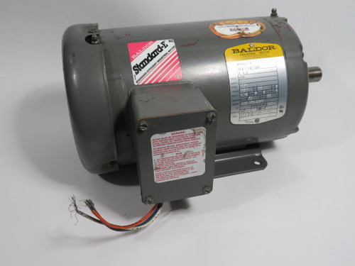Baldor M3554T-5 Motor 1-1/2HP 1740RPM 575V 145T TEFC 3PH 1.7Amp 60HZ USED