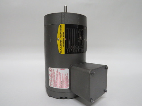 Baldor 0.25HP 3450RPM 575V 42C TENV 3Ph 0.35A 60Hz NO FEET USED
