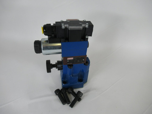 Rexroth R900749755 Pressure Relief Valve Assy w/R900325445 Midplate & Base NOP