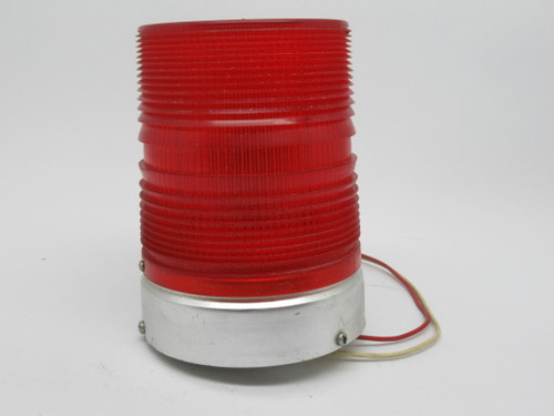 Federal Signal 131ST-120R Red Starfire Strobe Warning Light *COSMETIC DMG* USED