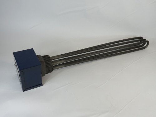 ASB SPA-29333 Immersion Heater 4.5kW 3Ph 600V 50/60Hz 2-1/2" NPT 21" Length USED
