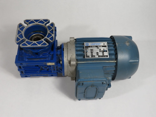 Lafert 0.33HP 1560RPM 208-230V 440-460V TEFC 3Ph C/W Gear Reducer 20:1 USED