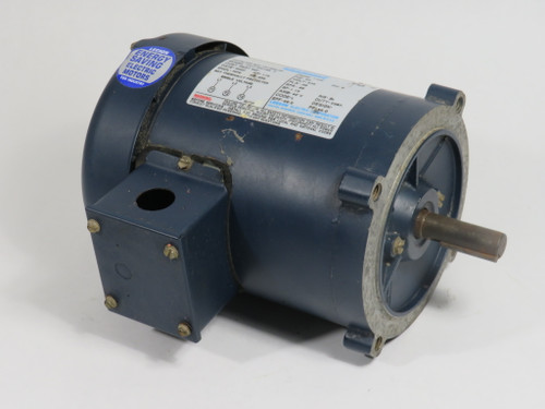 Leeson C4T17FC16B 1/2HP 1725RPM 575V S56 TEFC 3Ph .08FLA 60Hz SHELF WEAR USED