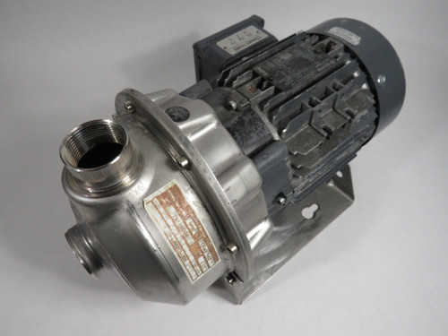 Goulds NPE Centrifugal Pump C/W TechTop Motor 1-1/4x1-1/2-6" 4.62"Imp RUST USED