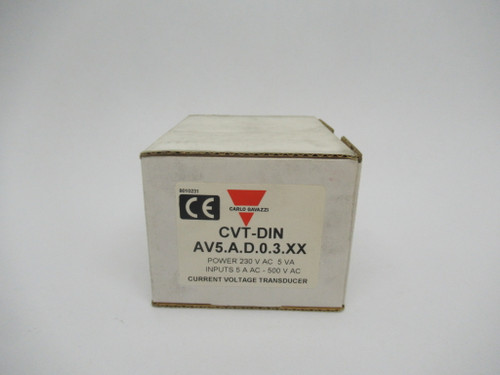 Carlo Gavazzi CVT-DIN Transducer 230VAC 5VA Input 5A 500VAC AV5.A.D.0.3.XX NEW