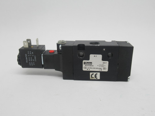 Parker B5G1ACB53C 2-Pos Solenoid Valve 1/4" 120V@50/60Hz 145psi 5.3W USED