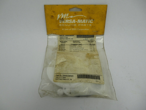 Versa-Matic 476.V117.600 Wetted End Kit for 1/4" E6 Diaphragm Pump NWB