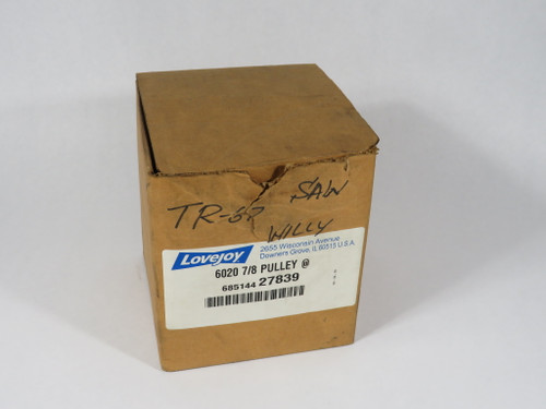 Lovejoy 6020X7/8 Variable Speed Drive Pulley 7/8" Bore 1-Groove SHELF WEAR NEW