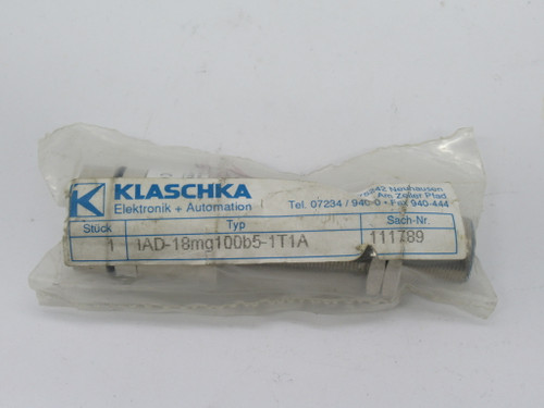 KLASCHKA IAD-18mg100b5-1T1A Proximity Switch 8/24/30VDC 400mA NWB