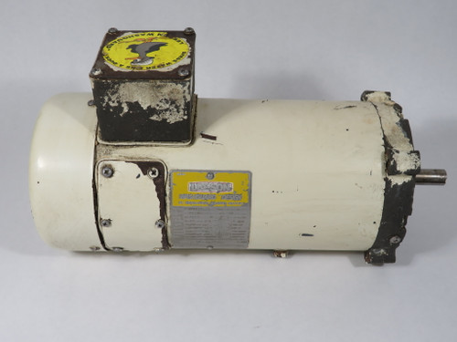 Leeson 1HP 1750RPM 90V ZS56C TEFC 10A 36.0 In/lbs SHELF WEAR USED