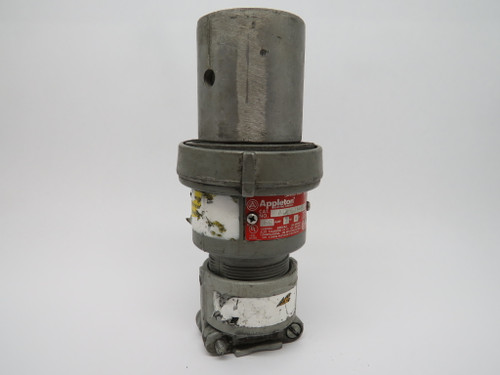 Appleton ACP6034BC Powertite Series Pin & Sleeve Ring Plug 60A 600V 3W 4P USED