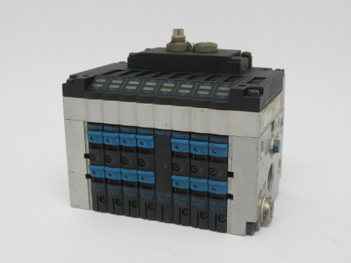 Festo CPV10-VI-10P-10-8C-FB-R-Y-4JL3J Solenoid Valve Manifold Assembly USED