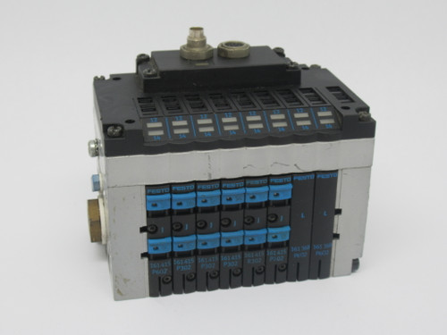 Festo CPV10-VI-10P-10-8C-FB-R-Y-6JLL Solenoid Valve Manifold Assembly USED
