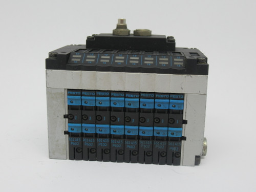Festo CPV10-VI-10P-10-8C-FB-R-Y-8J Solenoid Valve Manifold Assembly USED