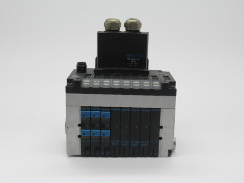 Festo CPV10-VI-10P-10-8C-FB-R-Y-3C5L Solenoid Valve Manifold Assembly USED