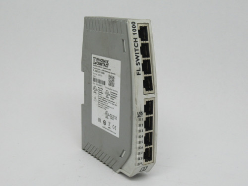 Phoenix Contact FL-SWITCH-1108N Ethernet Switch 8-Port *MISSING CONNECTOR* USED